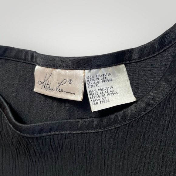 Vintage Kathie Lee Black Long Sleeve Top - Picture 15 of 16